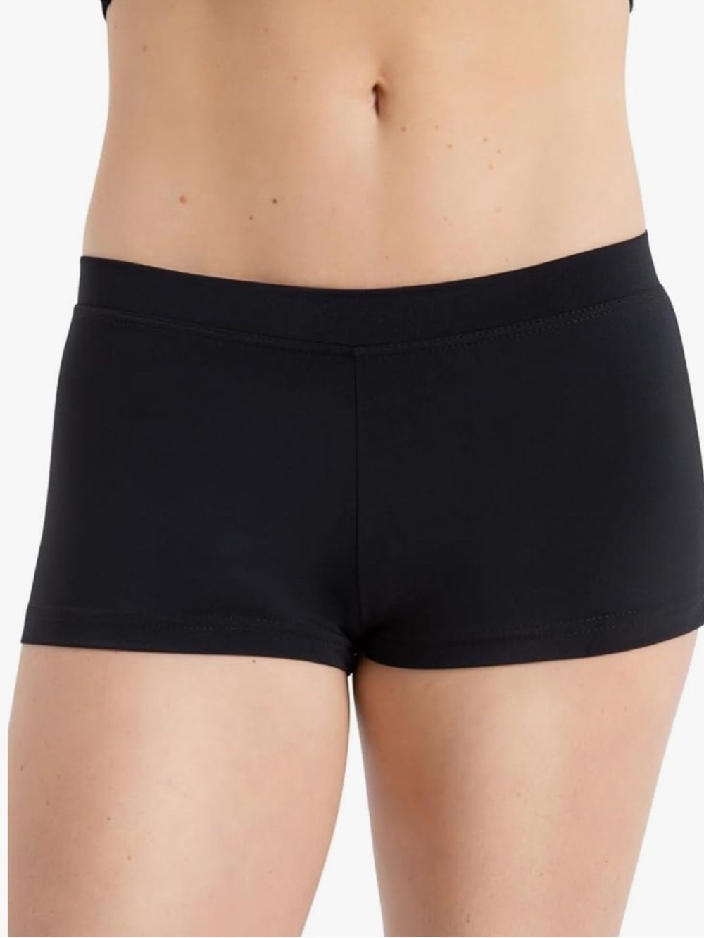 Capezio Womens black Basic Low Rise Boy Cut Short
